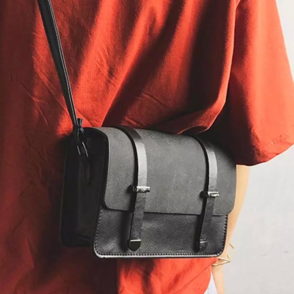 Black Messenger Tote - Picture 3 of 8